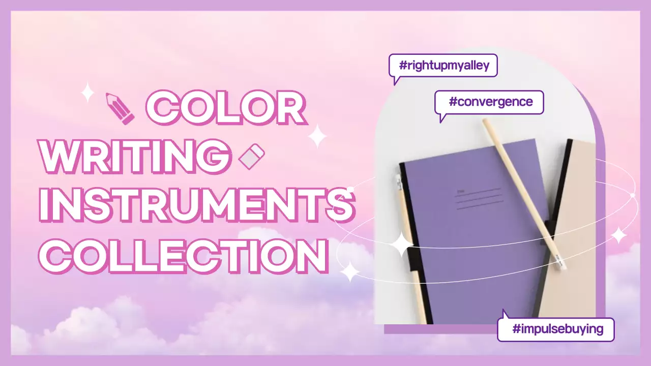 Thumbnail YouTube Promosi Penulisan Trendi Ungu