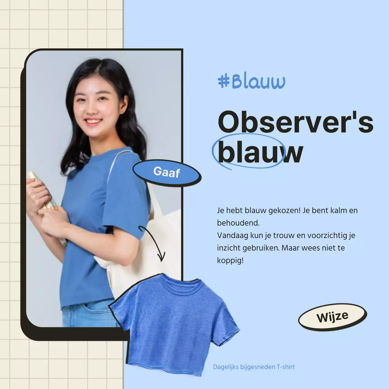 De psychologische test van oranje en beige t-shirtkleuren