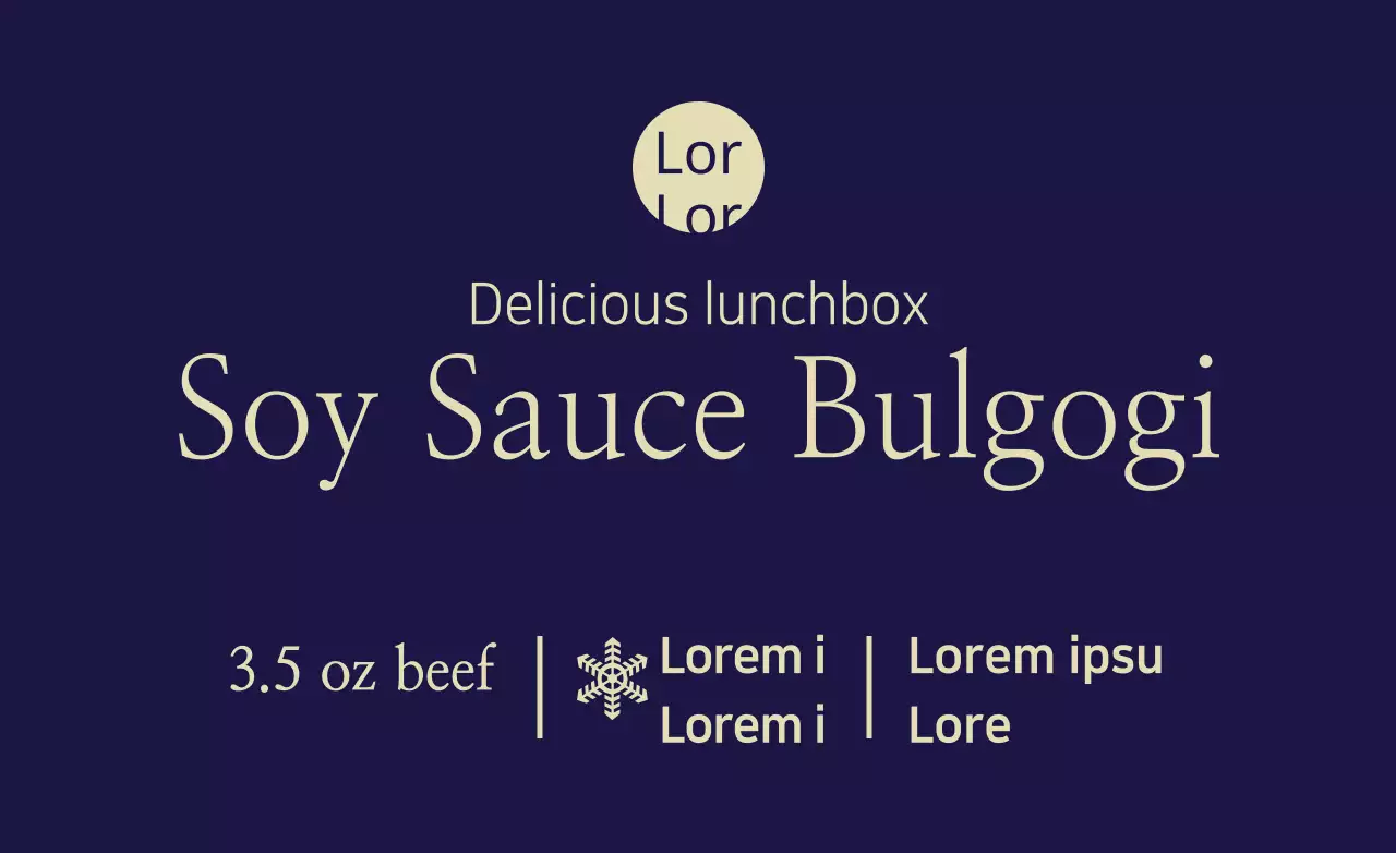 Navy Minimal Lunchbox Promotion Banner
