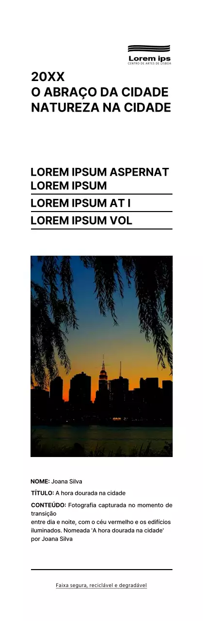 Estilo de apresentação de texto simples e a preto Guia informativo da exposição fotográfica