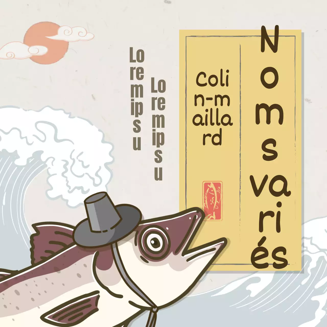 Un concept traditionnel à l'ancienne en marron et abricot