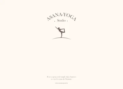 Matériel promotionnel pour le yoga avec un design apaisant et émotionnel