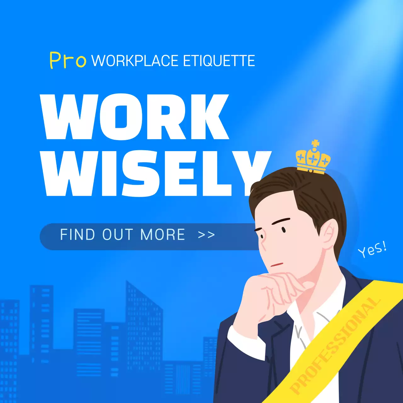 Business Etiquette Card in BlueNews Design