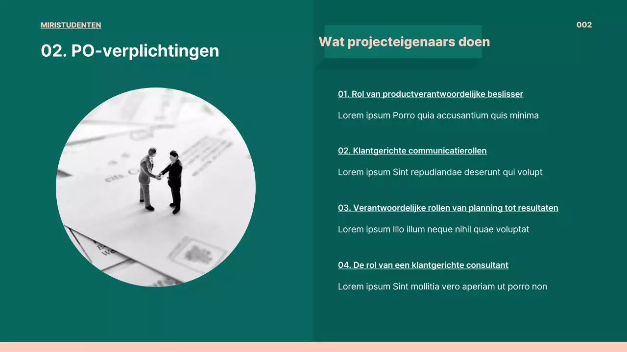 PO vacaturepresentatie in groen en roze