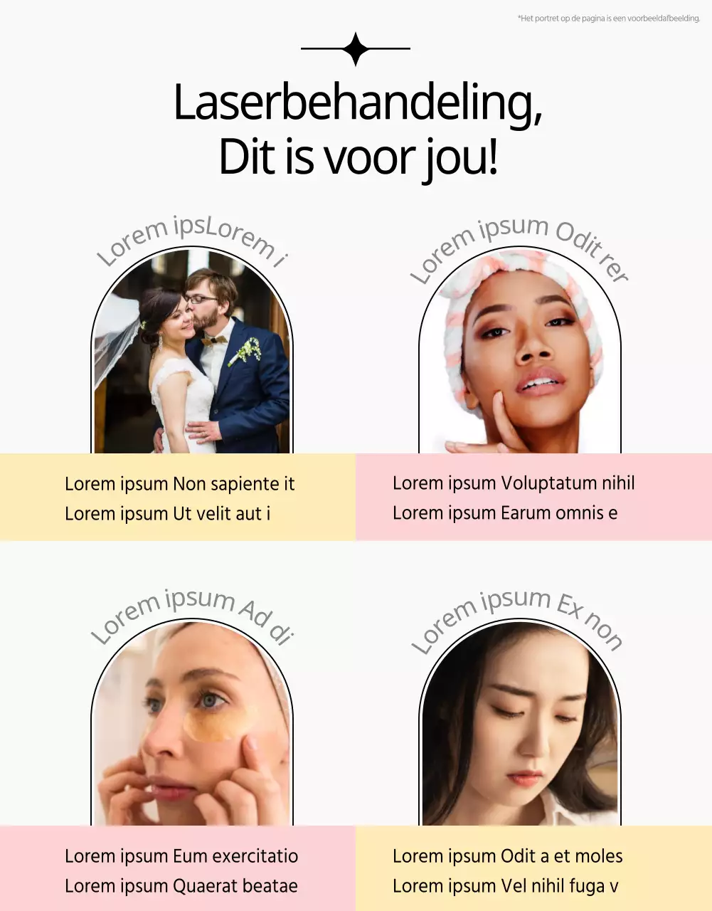 Promoot dermatologische laserbehandelingen in roze en zwart