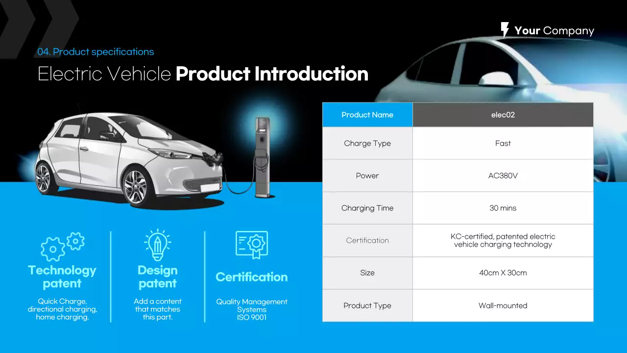 Blue Modern Ev Proposal Presentation