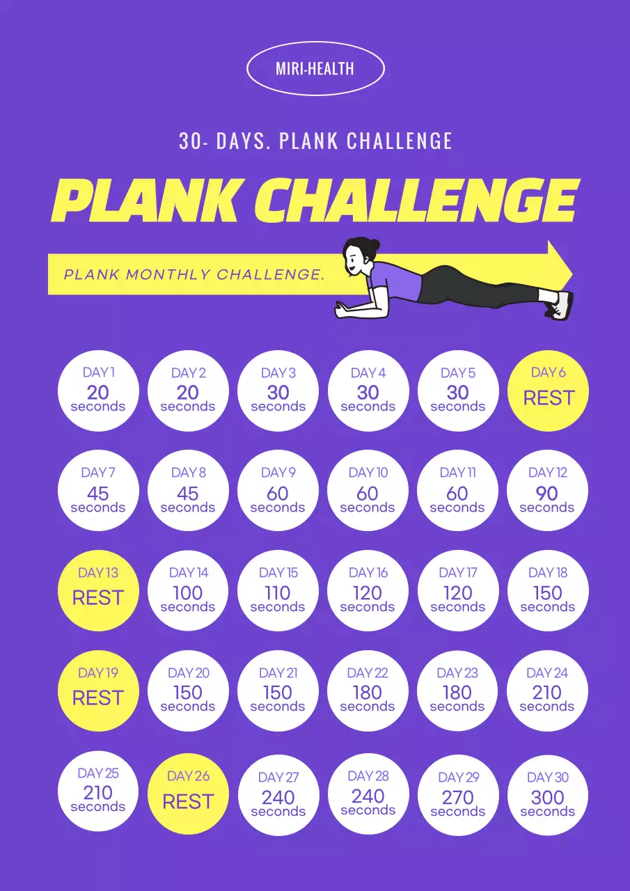 Purple Trendy Fitness Plan Poster
