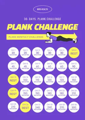 Purple Trendy Fitness Plan Poster