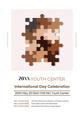 Brown Modern Event Announcement Poster