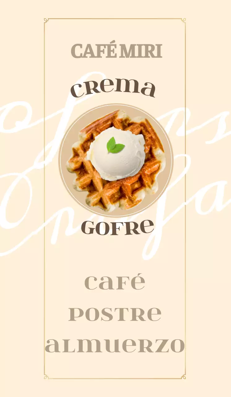 Material promocional para una cafetería de brunch emocional