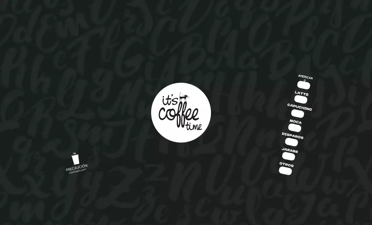 Lista de comprobación de café con texto negro