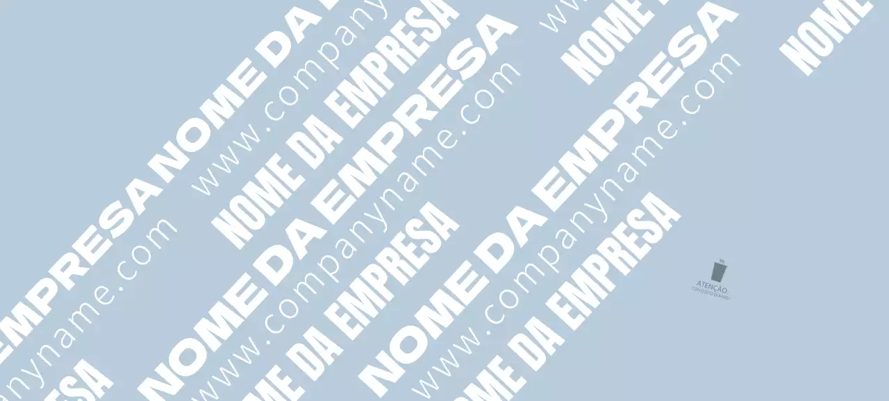 Texto azul nome da marca