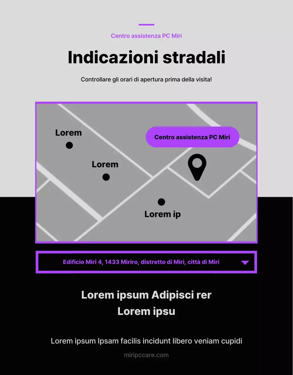 Promuovete i servizi di riparazione elettronica con i punti viola (altro)