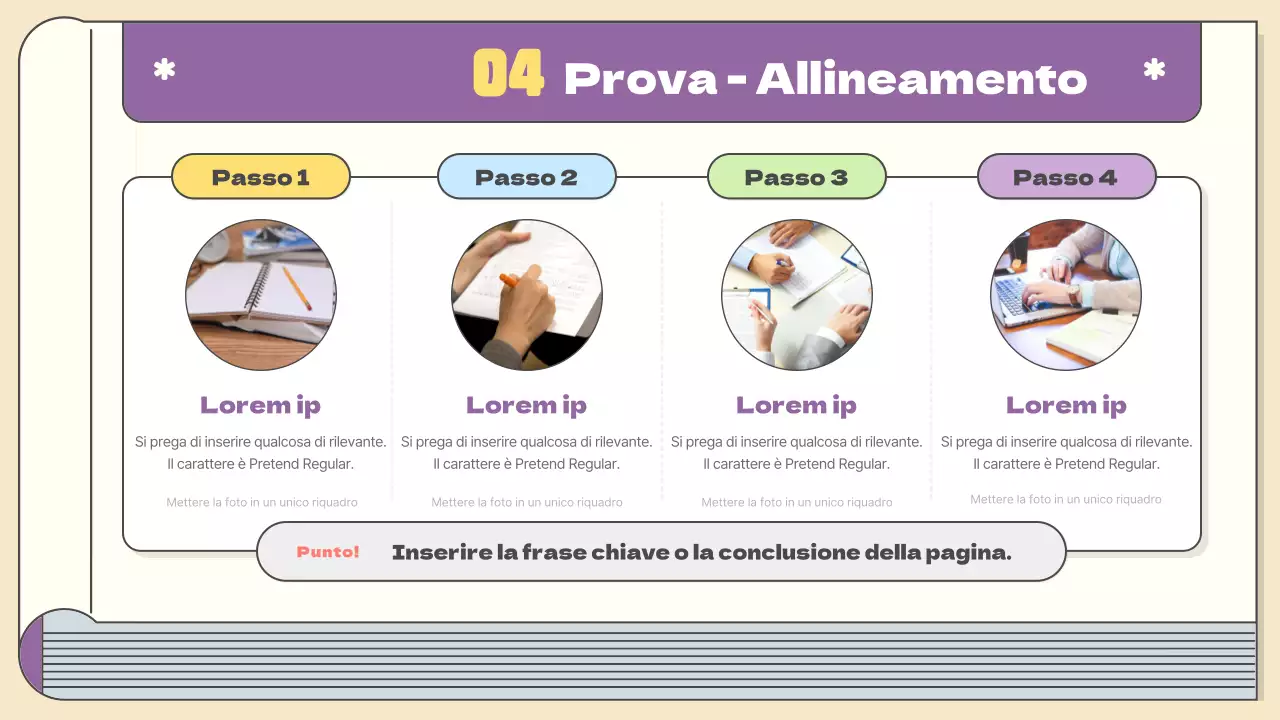 Pianificazione di pubblicazioni kitsch in giallo e viola Materiale didattico