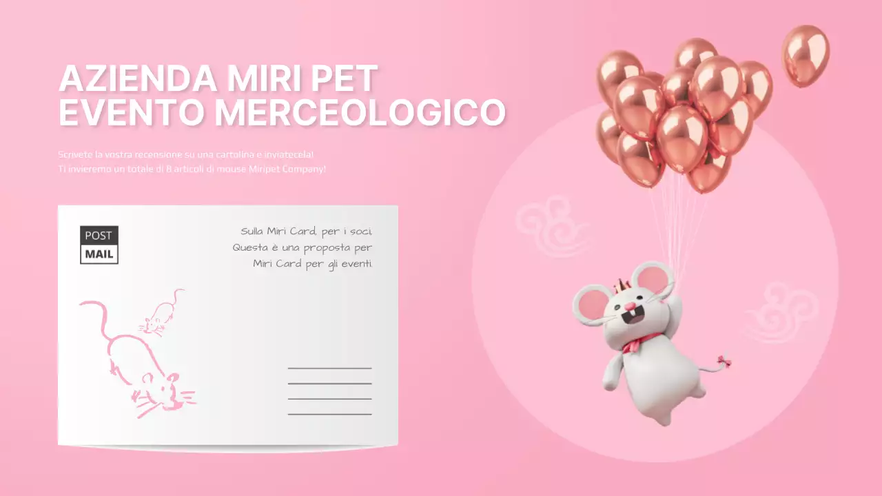 Presentazione della merce in rosa e bianco