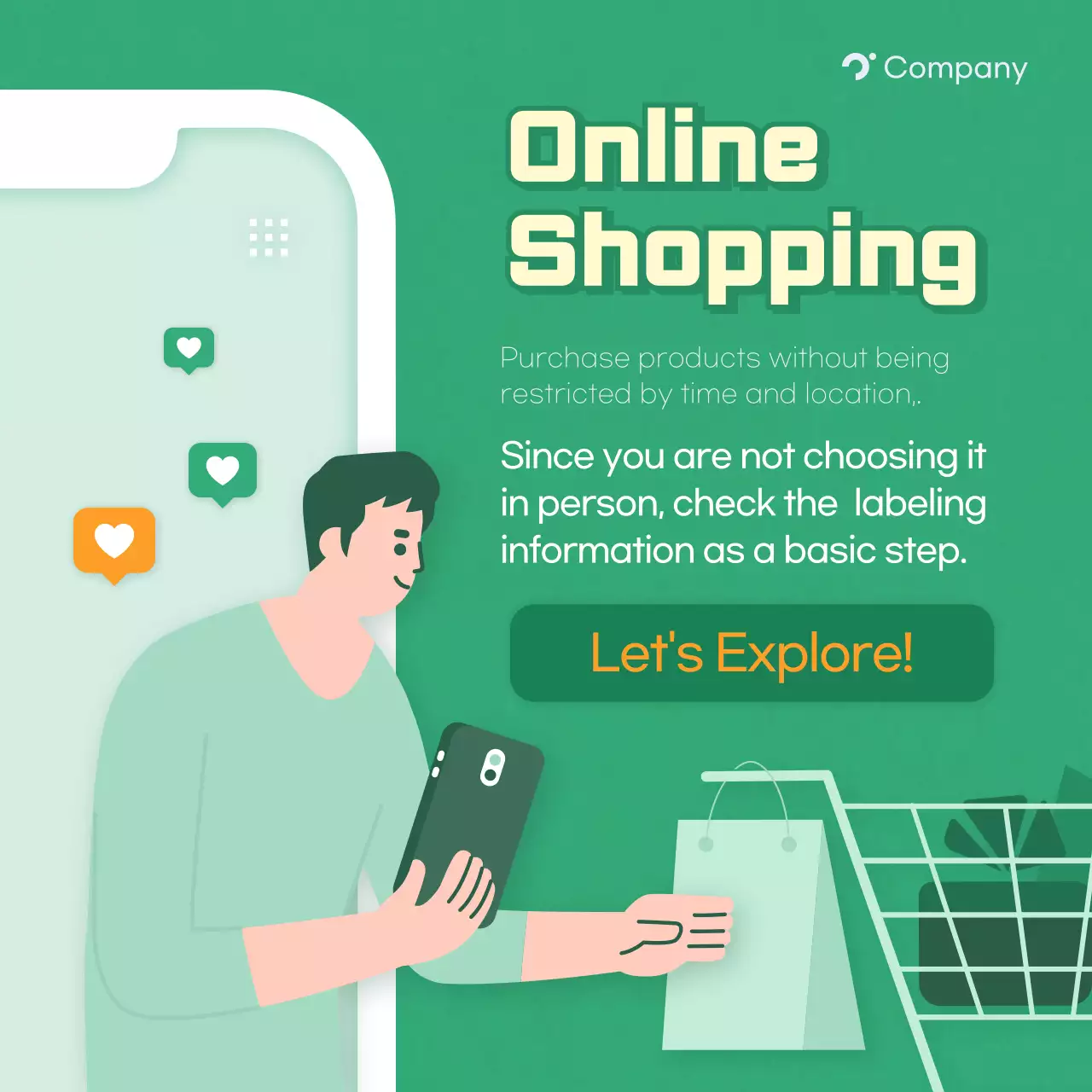 Green Modern Shopping Promotion Instagram Carousel