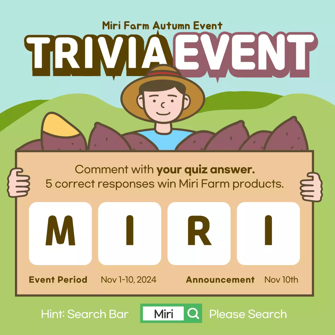 Green Simple Trivia Event Announcement Instagram Post
