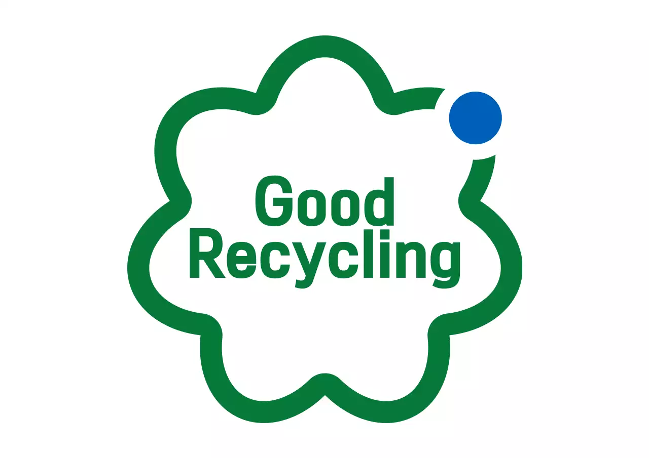 Kombinasi ikon dan teks sederhana dalam warna hijau dan biru Kampanye hijau