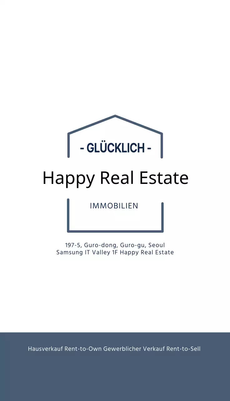 Navy weiß Illustration Logo Immobilien Visitenkarte