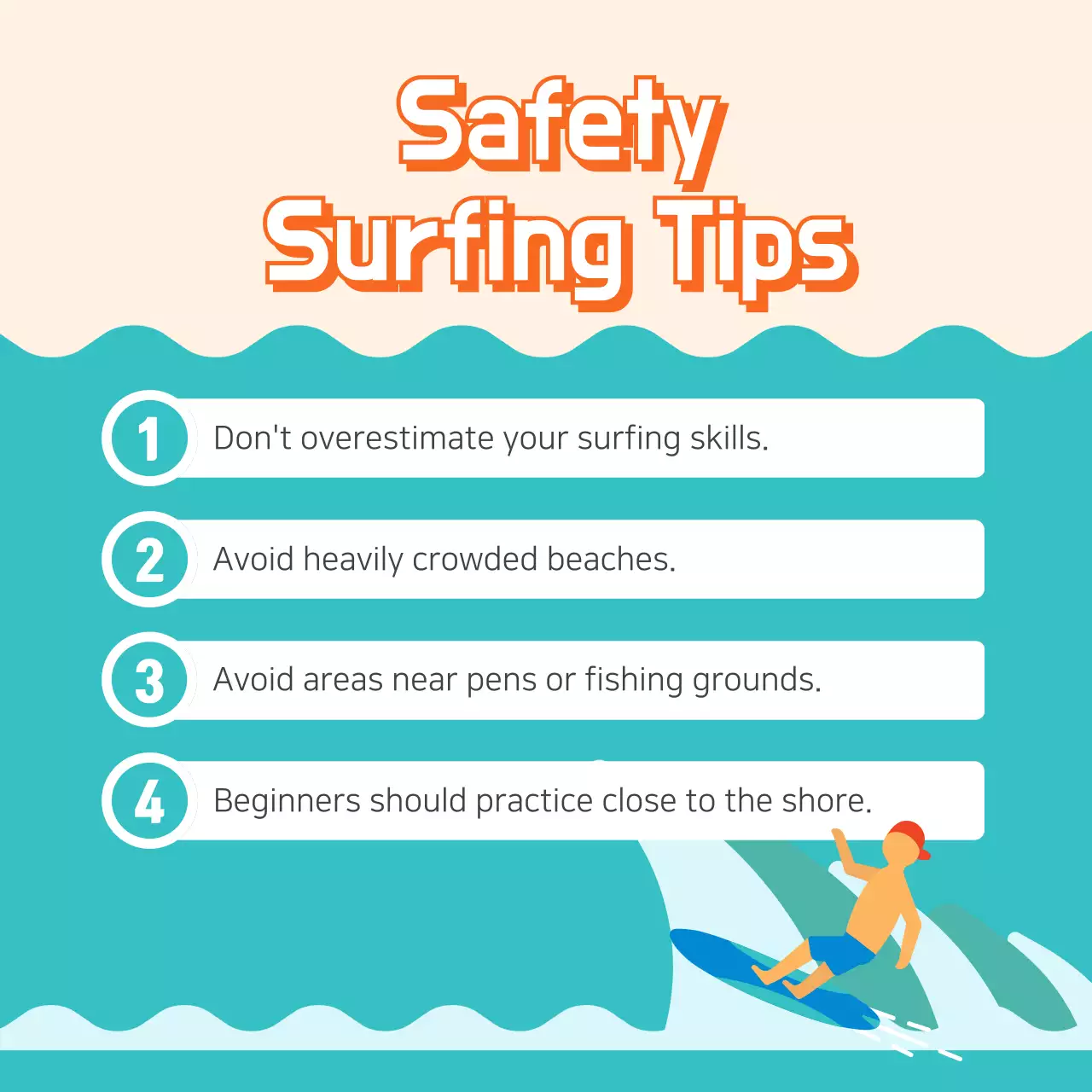 Orange Retro Water Sports Guide Instagram Carousel