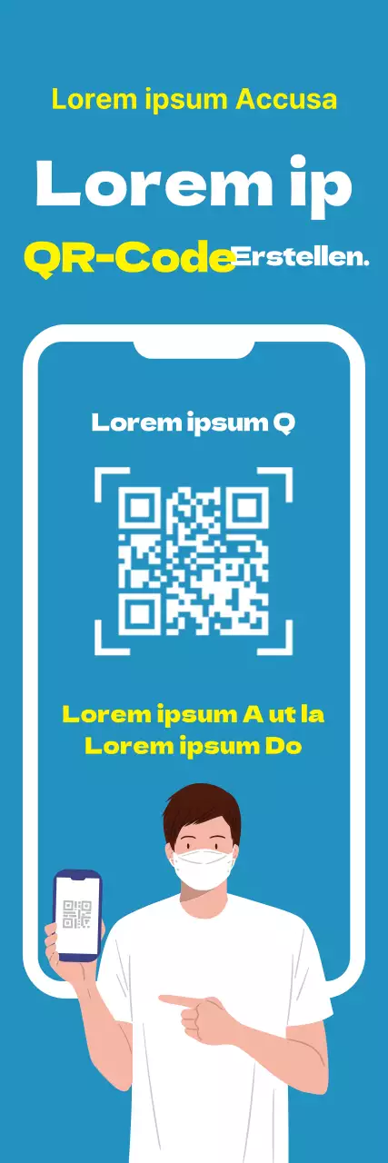 Himmelsgelbe Illustration Corona QR Access Guide