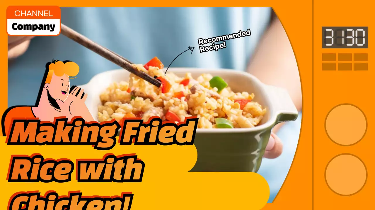 Orange Retro Cooking Recipe YouTube Thumbnail