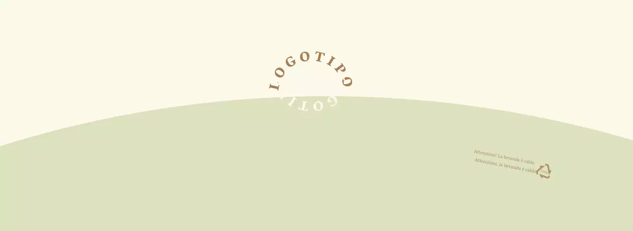 Lettera rotonda giallo-verde