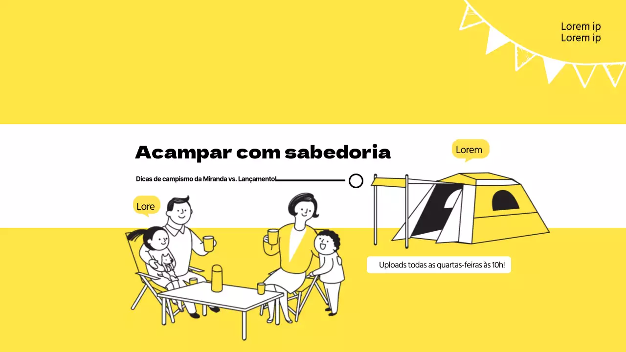 família branca amarela acampamento simples channelart