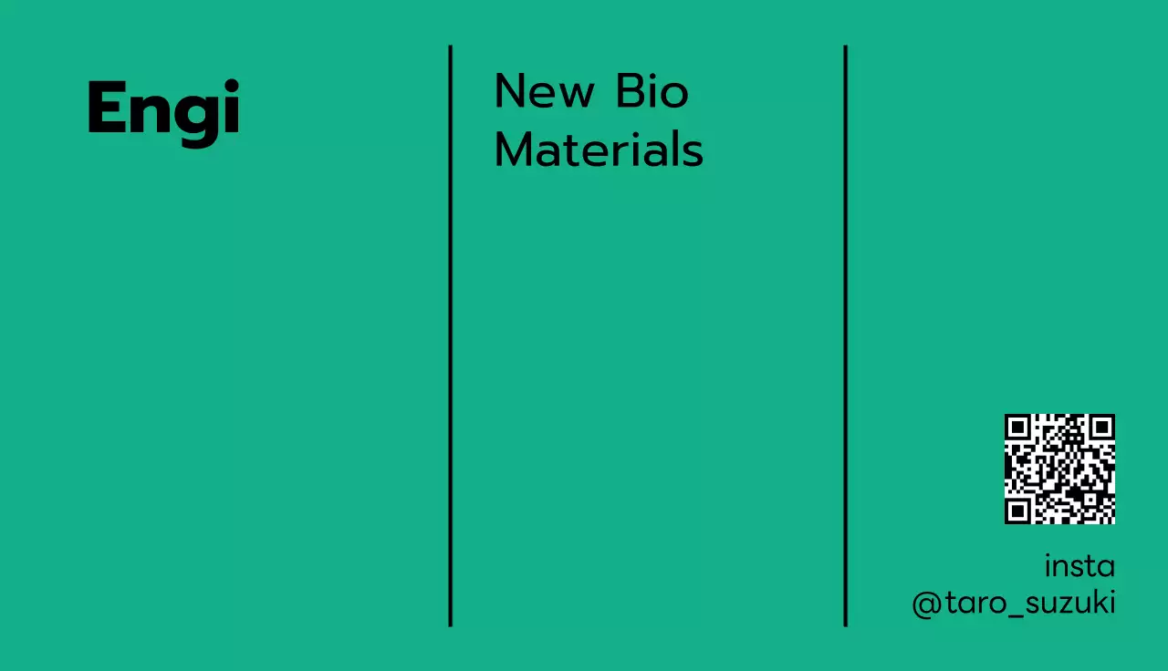 緑 シンプル ビジネス 名刺