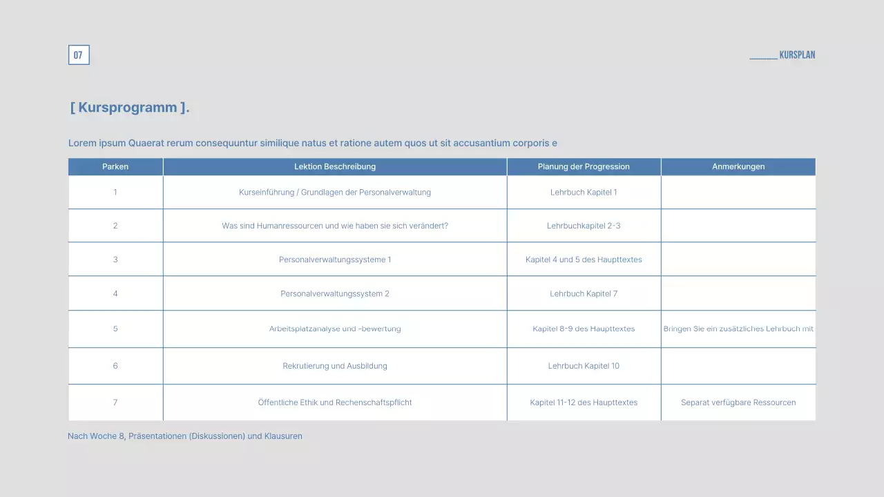 Ein pastellfarbener und subtiler College-Lehrplan