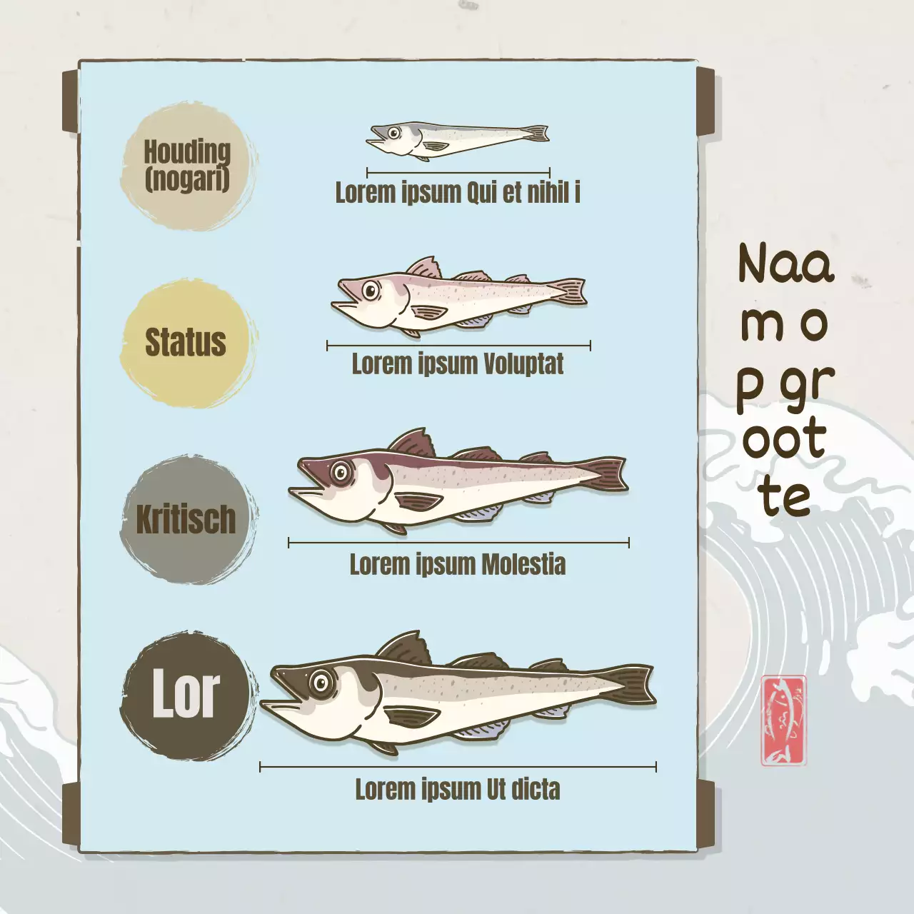 Een ouderwets traditioneel concept in bruin en abrikoos