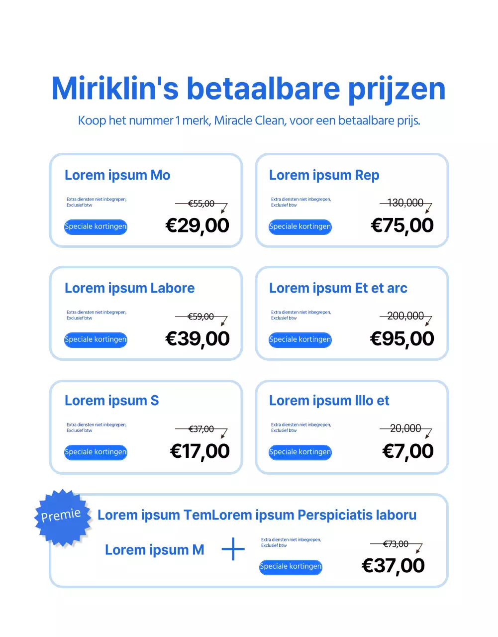 Een eenvoudige blauw met gele advertentie voor het reinigen van airconditioners