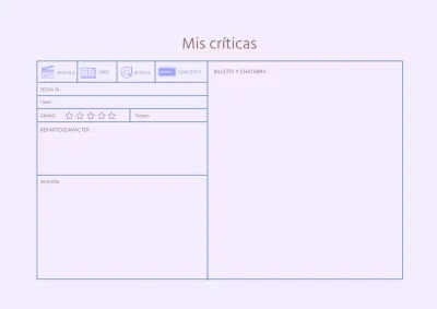 Icono morado Diario de revisión simple