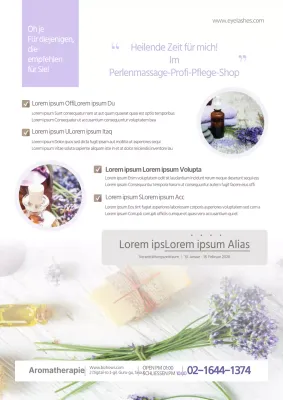 Führen Sie Ihren Massagesalon mit einem emotionalen Foto in Lila.