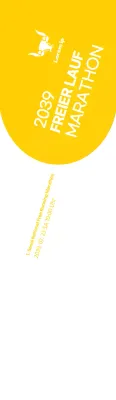 Einfacher Stil in Gelb und Weiß für Marathoninformationen und Werbung