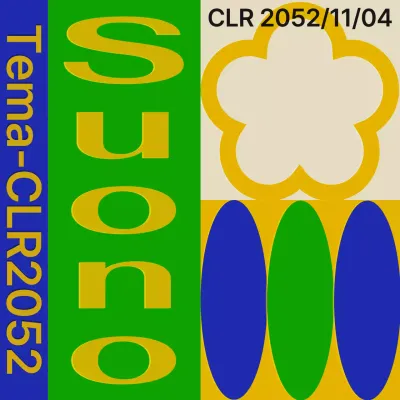 Semplice annuncio di festival musicale in verde e blu