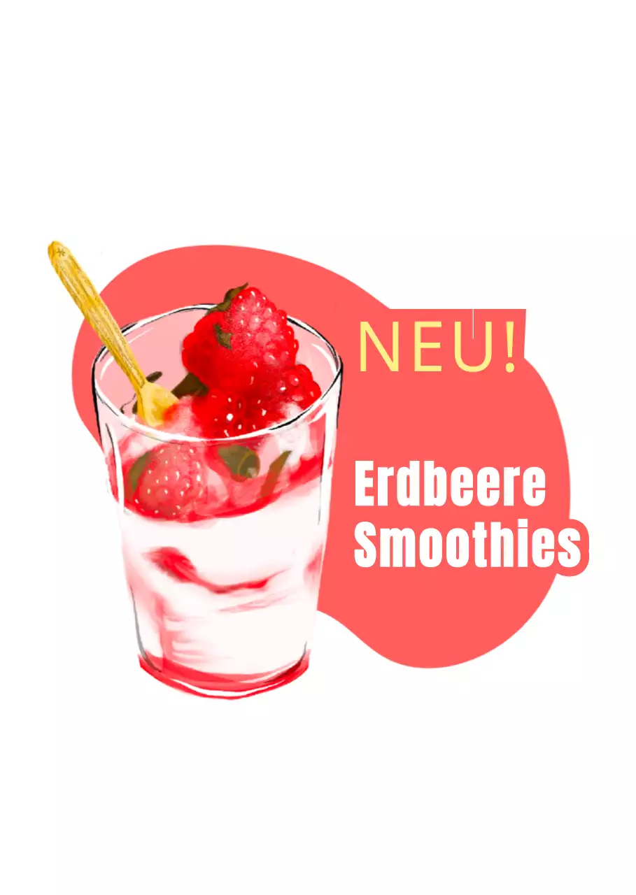 Werbung für neue Menüs in Rot und Gelb