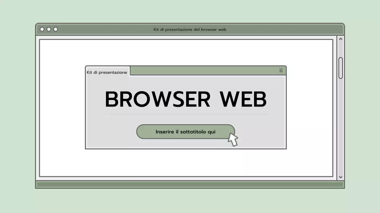 Kit di presentazione con concetto di browser blu chiaro