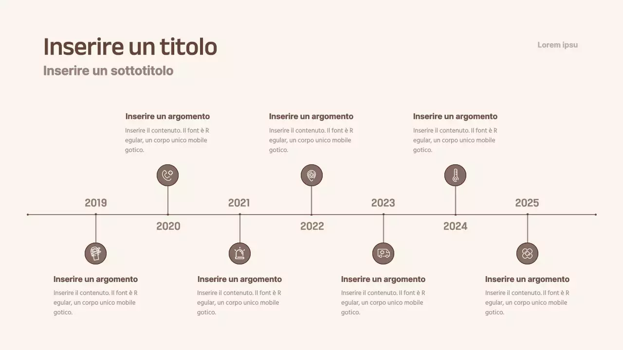 Schema temporale con concetto semplice di marrone