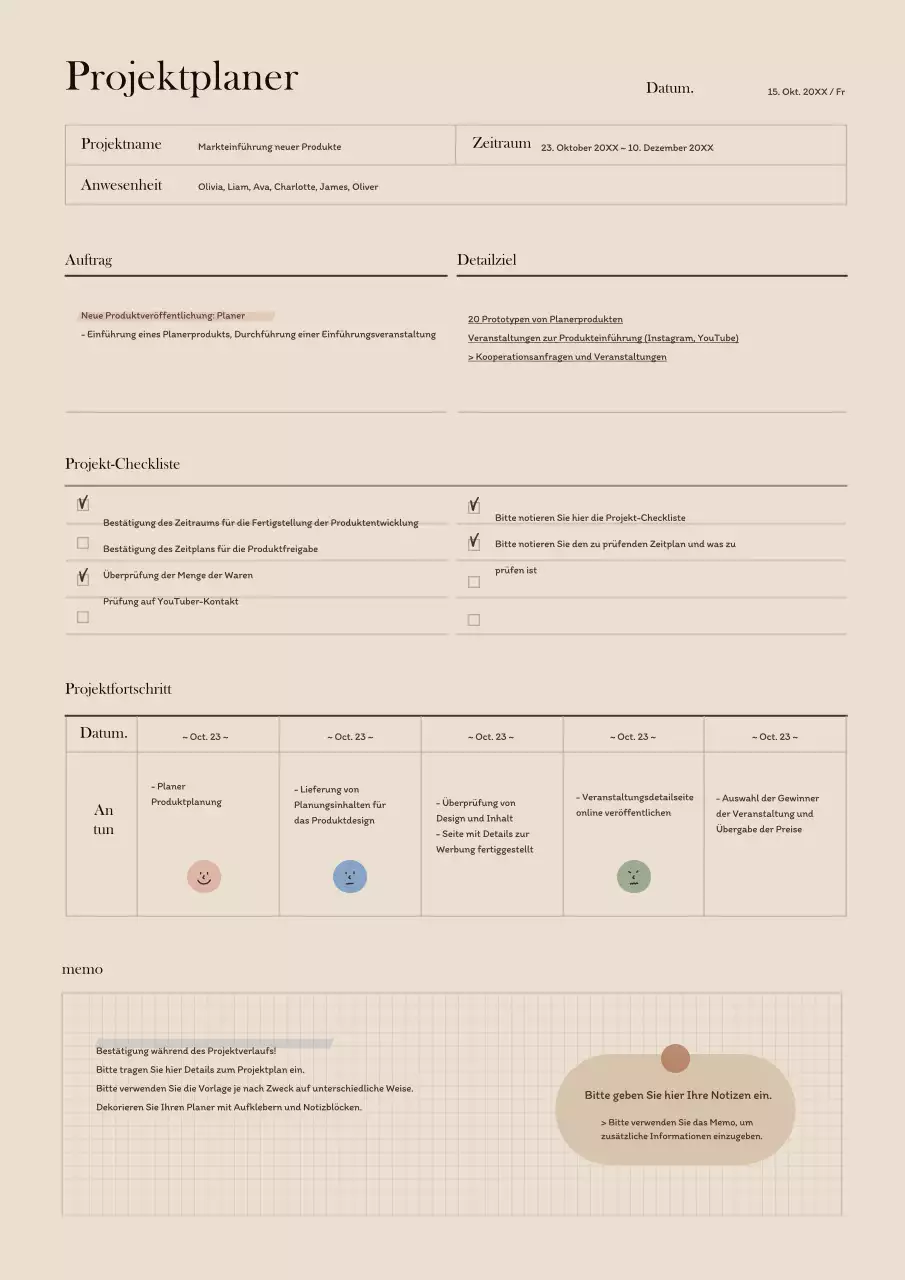 Ein sentimentaler brauner GoodNote-Planer