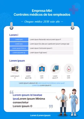 Documentación del reconocimiento médico azul