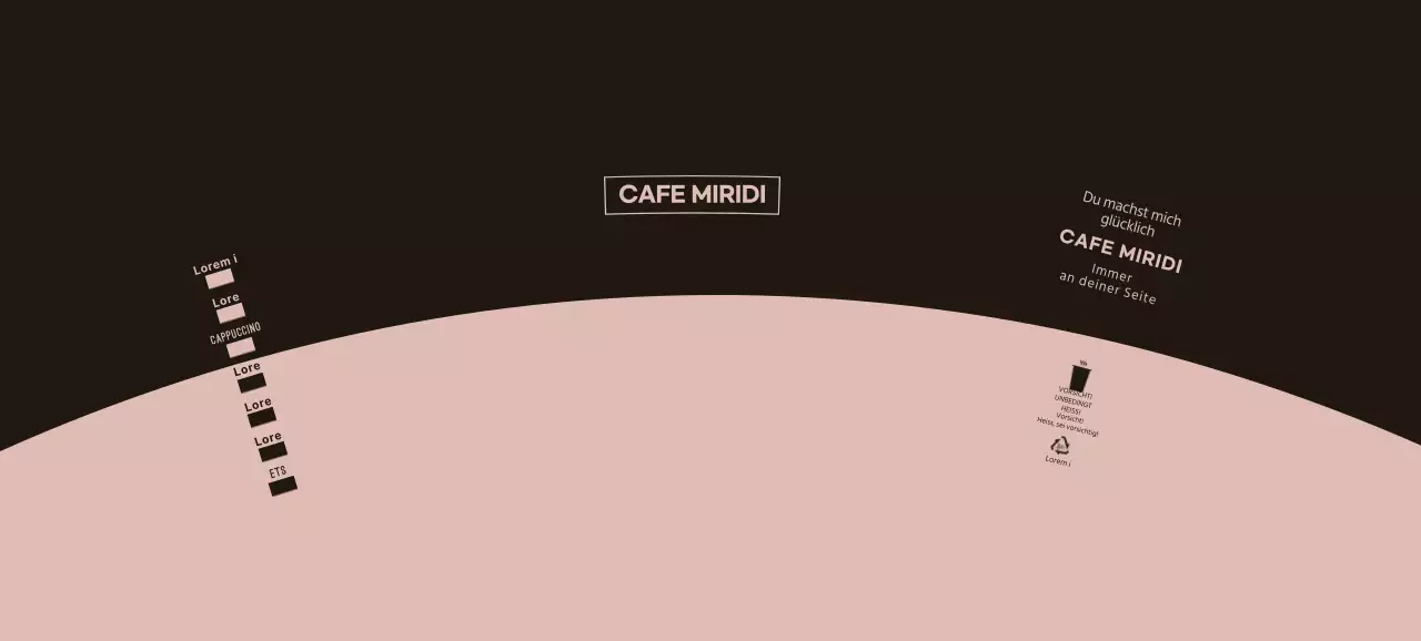 Schwarz Rosa Neat Symbols Cafe