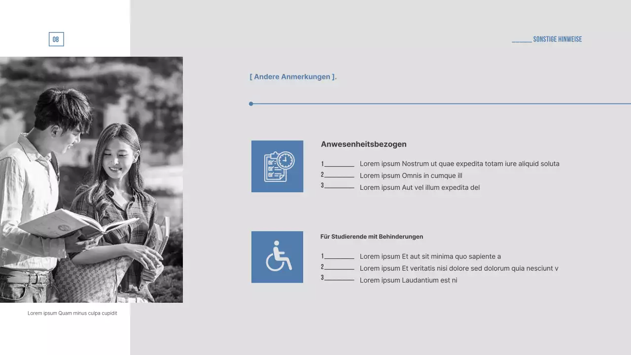 Ein pastellfarbener und subtiler College-Lehrplan