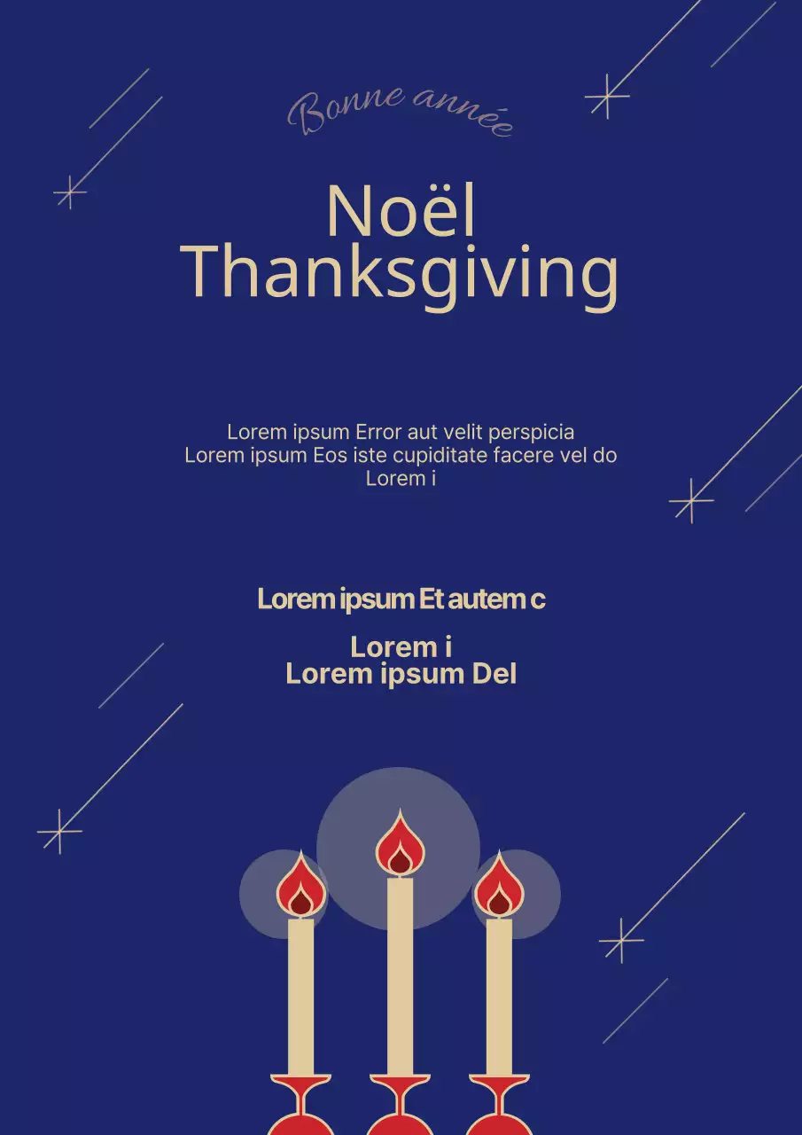 Webposter promotionnel élégant pour les événements de Noël en bleu et or