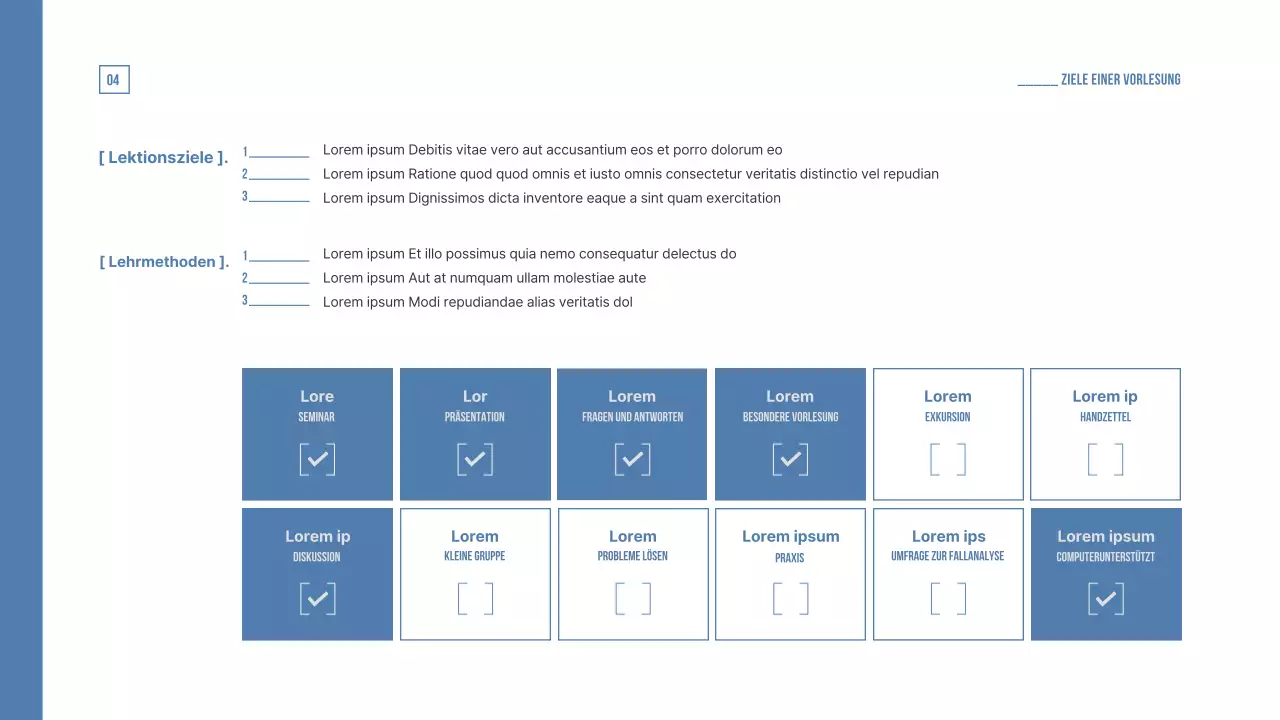 Ein pastellfarbener und subtiler College-Lehrplan