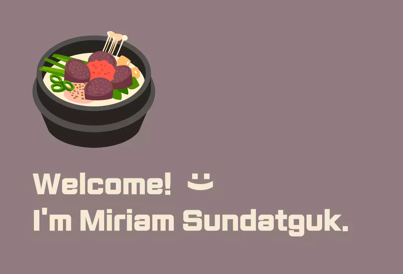 Sundaegukbap restaurant with a red bean background and sundaeguk drawn on it.