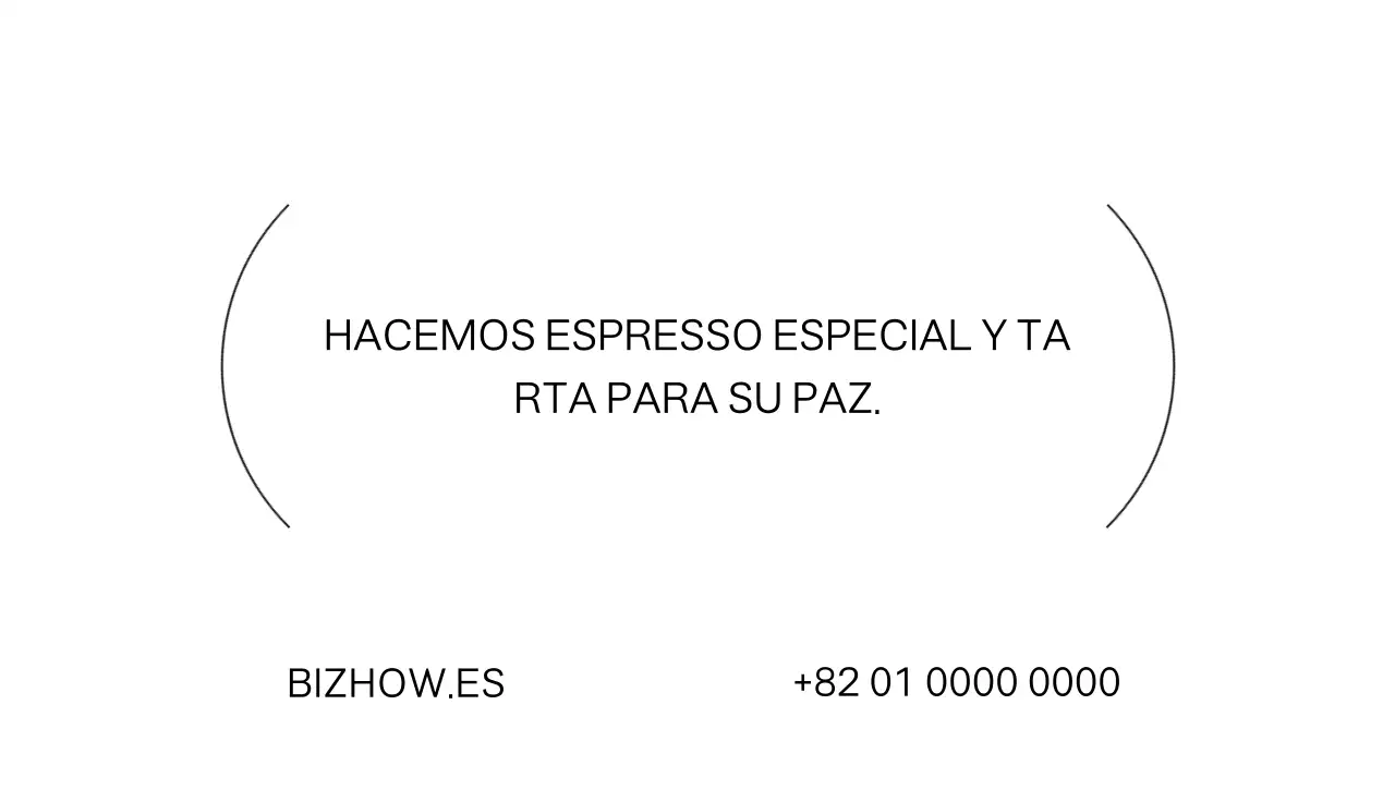 Tarjeta de visita en inglés con un color de acento llamativo