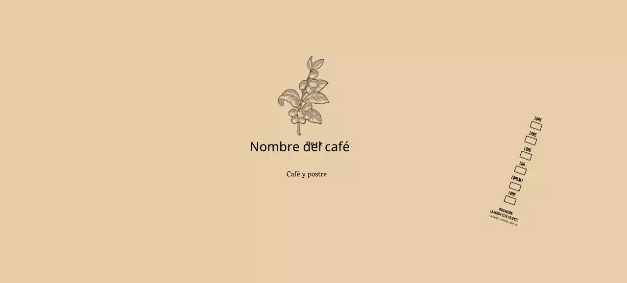 Ilustración de flor botánica beige