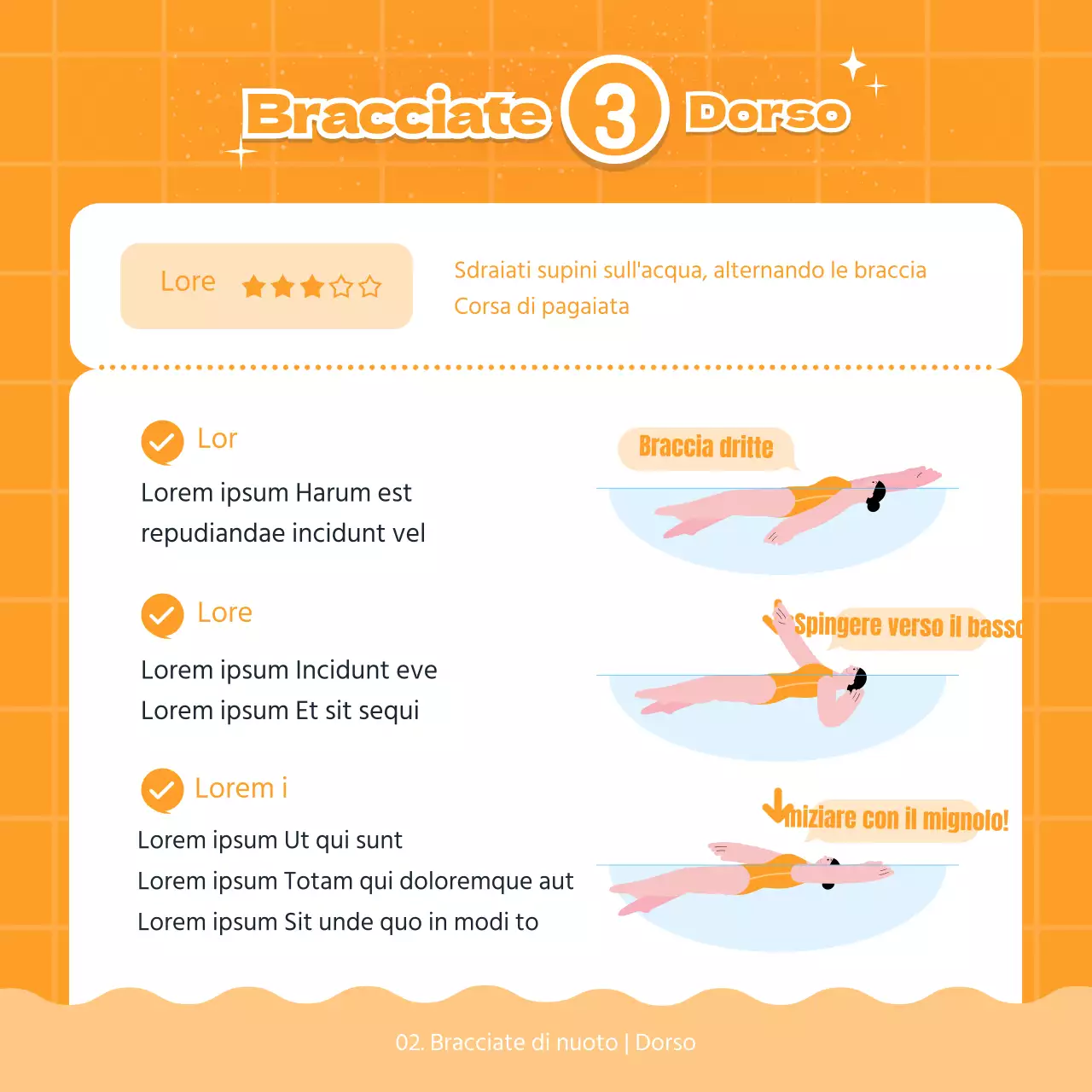 Punto blu rosa Illustrazione dalla A alla Z di Swimming CardNews