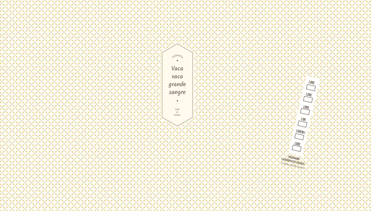 Café amarillo a cuadros